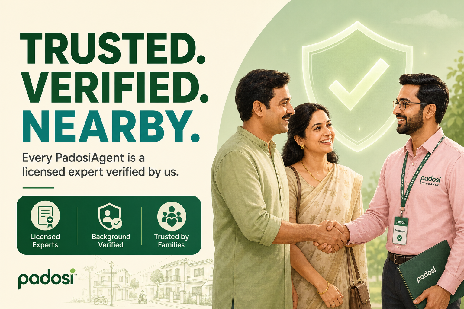 Trusted. Verified. Nearby. Every PadosiAgent is a licensed expert verified by us.