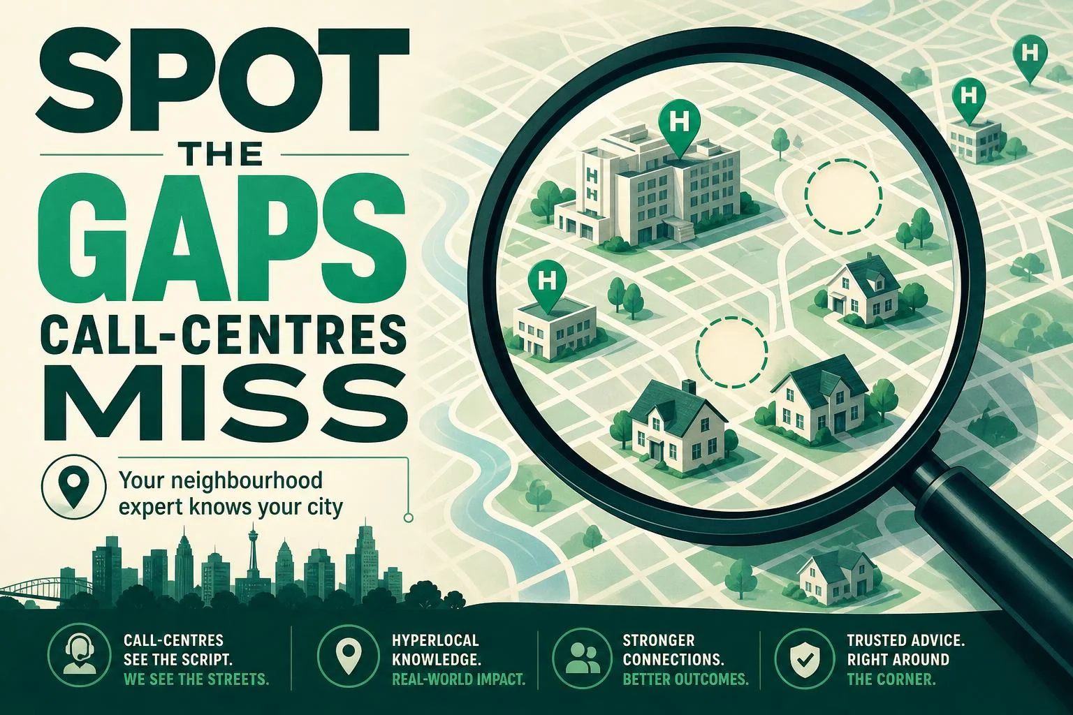 Spot the policy gaps call-centres miss — your neighbourhood expert knows your city